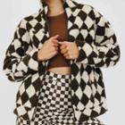 Pattern Fleece Zip Jacket