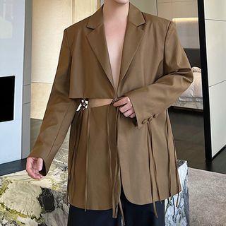 Strappy Cut-out Blazer