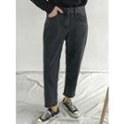 Brushed-fleece Lined Baggy Jeans