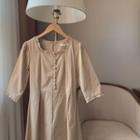 Frill-trim Flared Dress