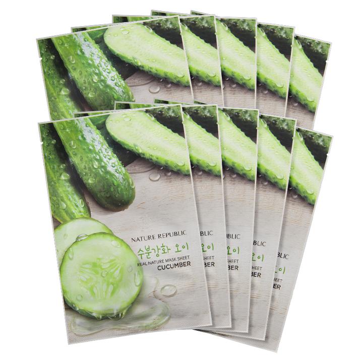 Nature Republic - Real Nature Mask Sheet (cucumber) 10 Pcs