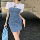 Strapless Denim Bodycon Dress