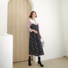 Spaghetti-strap Dot Long Dress