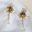 Beaded Flower Earring / Clip-on Earring