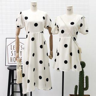 Polka-dot Mini Dress / Midi Dress