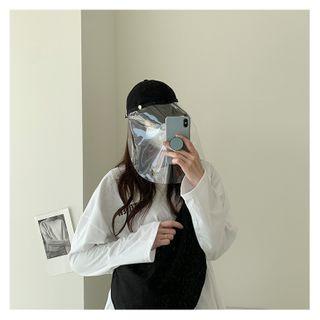Detachable Lucite-panel Baseball Cap (anti-corona) Black - One Size