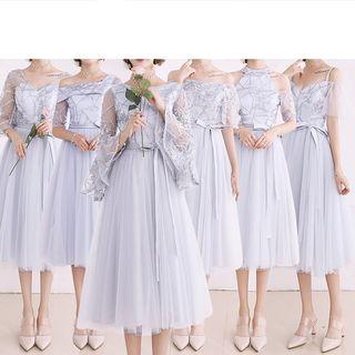 Embroidered Midi A-line Cocktail Dress (various Designs)