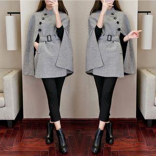 Cape-sleeve Coat