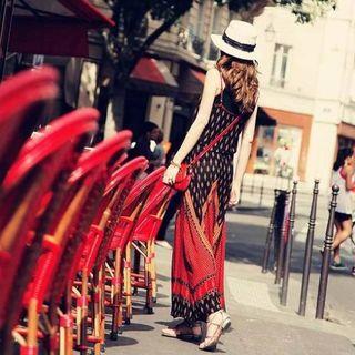 Patterned Strap Sundress