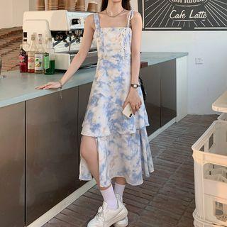 Sleeveless / Short-sleeve Print A-line Dress