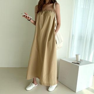 Spaghetti-strap Long Swing Dress