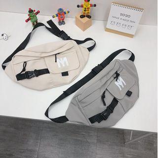 Lettering Buckled Lightweight Sling Bag