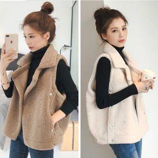 Snap Button Fleece Vest