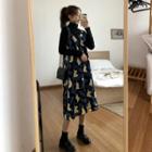 Printed Strappy Midi Chiffon Dress / Midi Skirt