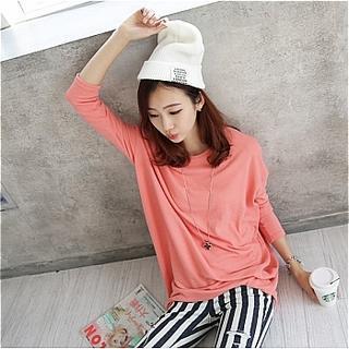 Drop-shoulder Long T-shirt