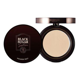 Skinfood - Black Sugar Satin Powder Pact Spf25 Pa++ (3 Colors) #n23 Sand Beige