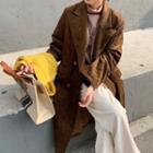 Single Breasted Corduroy Trench Coat
