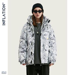 Couple Camouflage Hooded Down Coat