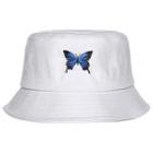 Butterfly Bucket Hat White - One Size