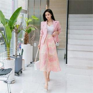 Tie-dye Chiffon Pleats Skirt