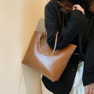 Plain Pu Leather Tote Bag