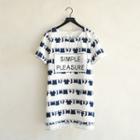 Short-sleeve Print Long T-shirt