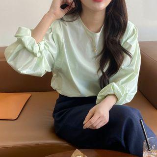Plain Blouse Green - One Size