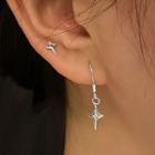 Asymmetrical Star Stud Earring 1 Pair - Asymmetric - Silver - One Size