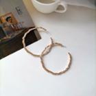 Alloy Open Hoop Earring 1 Pair - S925silver Ear Tie - Gold - One Size