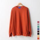 Brushed-fleece Lined Sweatshirt In 8 Colors