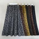Elastic-waist Floral Midi Skirt In 6 Colors