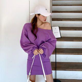 Off-shoulder Tube-hem Dress