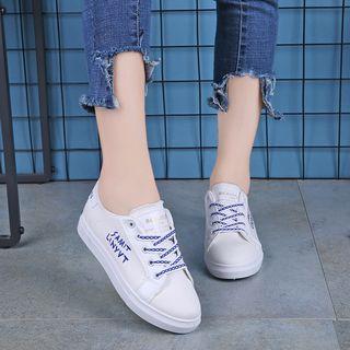 Letter Embroidered Sneakers