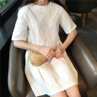 Short-sleeve Button-back Dress