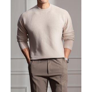 Crew-neck Wool Blend Knit Top In 8 Colors