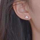 Cloud Ear Stud 1 Pair - White - One Size