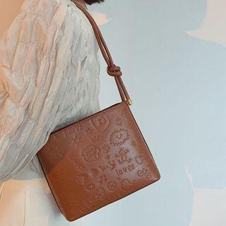 Cartoon Embossed Shoulder Bag