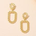 Chain Alloy Dangle Earring 1 Pair - Gold - One Size