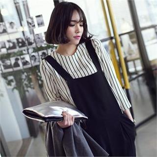 3/4-sleeve Stripe Top
