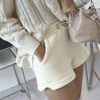 Drawstring Napped Shorts