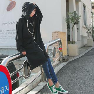 Zip-up Long Cotton Hoodie