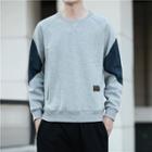 Long-sleeve Applique Patch Zipped Detail Sweatshirt