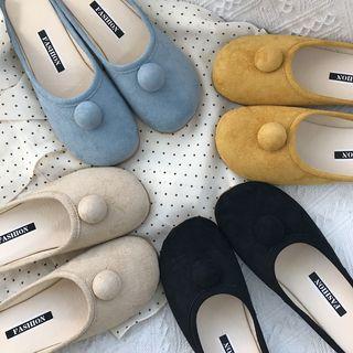 Button Accent Flat Mules