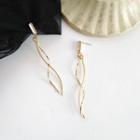 Alloy Swirl Fringed Earring 1 Pair - Gold & Transparent - One Size
