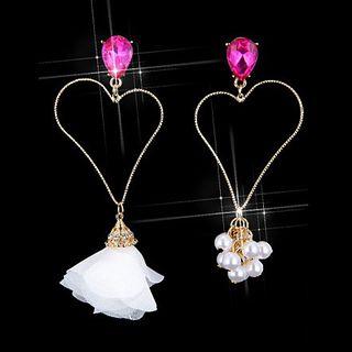 Heart Non-matching Statement Earring