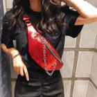 Metal Chain Metallic Waist Bag