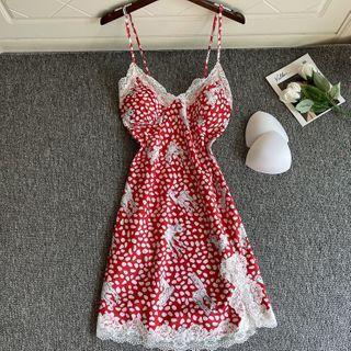 Printed Silk Night Dress