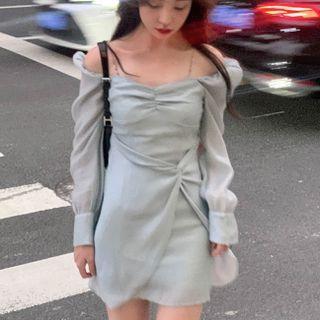 Puff-sleeve Sheath Dress (various Designs)