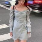 Puff-sleeve Sheath Dress (various Designs)