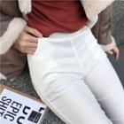 Plain Skinny Side Zip Pants